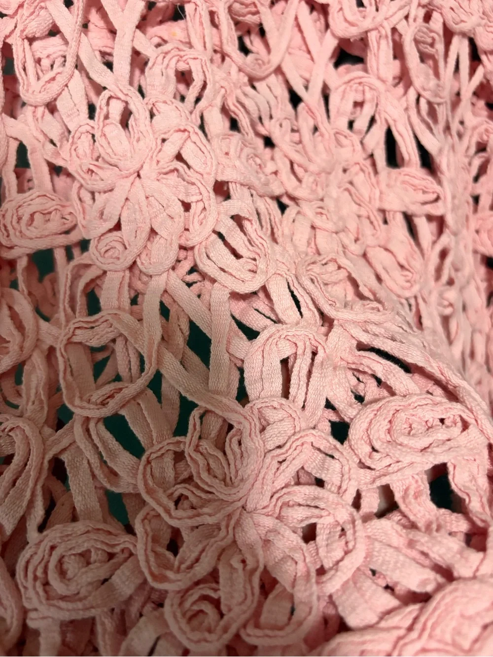POL Pink Crocheted Knit Fringe Sleeveless Top - Picture 5 of 7
